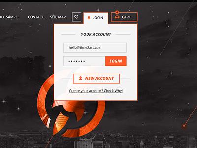 Rfp Login design ecommerce login shop startup time2art ui ux webdesign