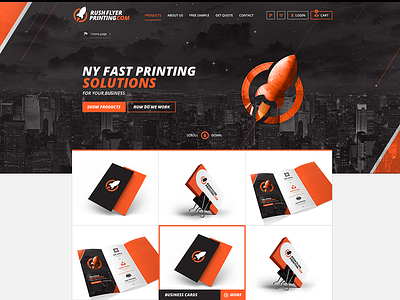 Rushflyerprinting Home Time2art design ecommerce product rwd shop startup time2art ui ux webdesign