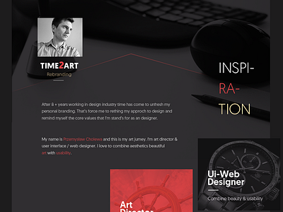 Rebranding Time2art art director branding thinker time2art ui designer visual web designer