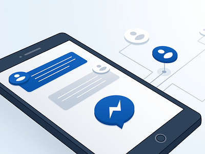 Facebook Messenger Bots blog facebook illustration messenger post visual designer