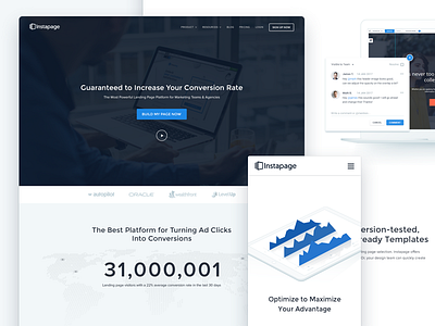 Instapage Homepage Responsive Web Design