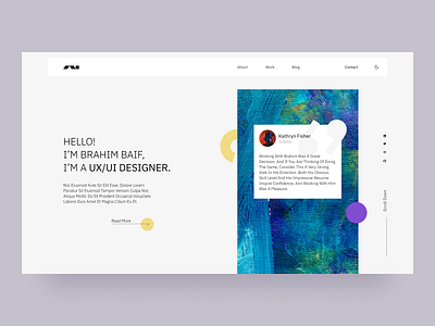 Portfolio landing page design