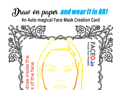 Biz Card Design template (female) for faced.io Digitizer app