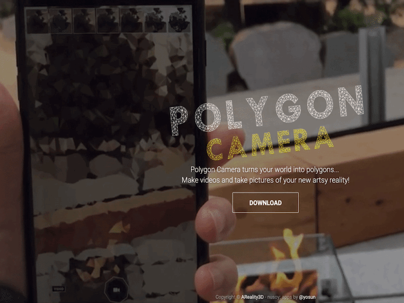 Polygon.Camera app business cards design