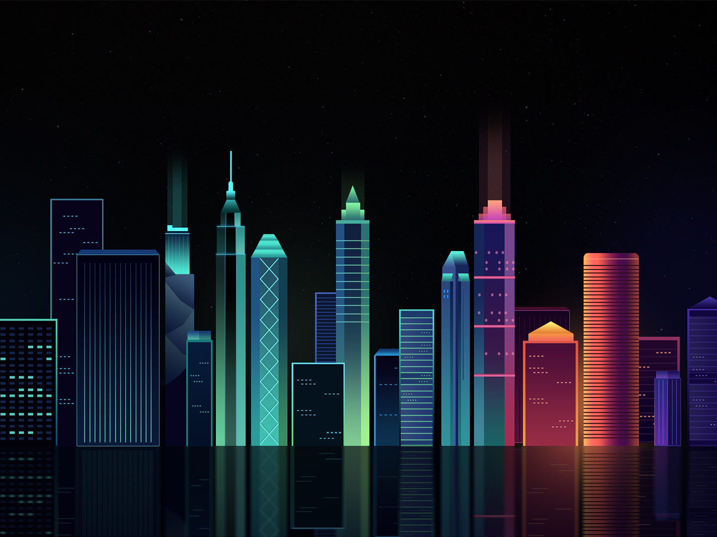 city lights don't sleep by lexie on Dribbble