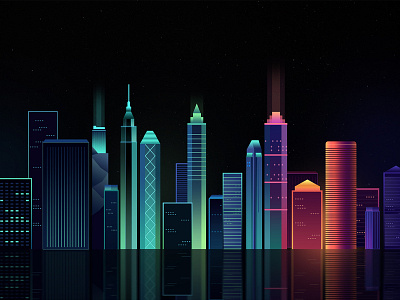 city lights don't sleep design illustration ux