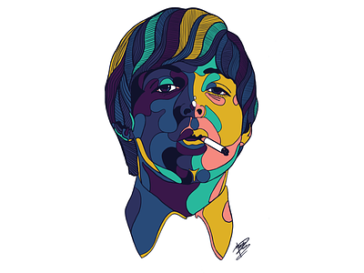 Paul McCartney beatles drawing hero illustration ipad mccartney website