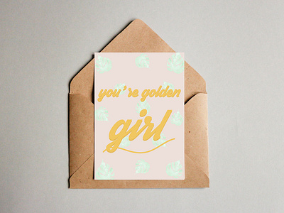 Golden Girl Card Mockup