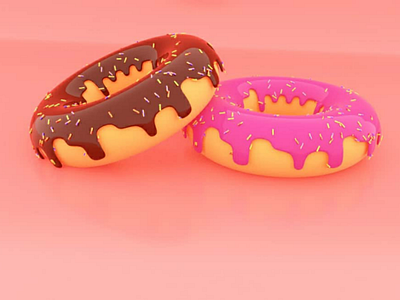 Doughnuts made with c4d 3dart art c4d cinema 4d design doughnuts food render