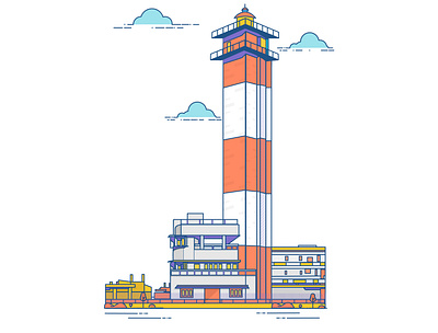 Chennai-Landmark-Illustration-Series-Light House branding design festival flat identity illustration illustrator landscape photoshop vector