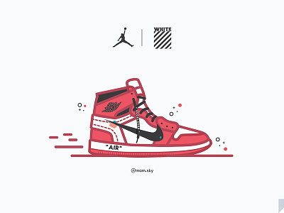 Sneakers Mood apparels flat design icon illustration simple sneakers