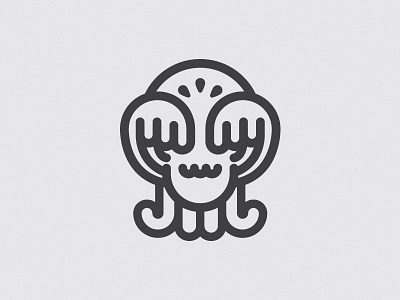 Disaster Monster-Tsunami 海嘯 flatdesign icon illustration vector