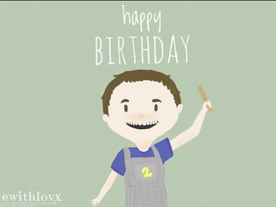 Happy Birthday Ignacio art birthday boy illustration kid smile