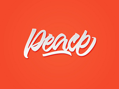 Peace calligraphy lettering typeface typography