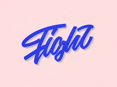 Fight calligraphy lettering typeface typography