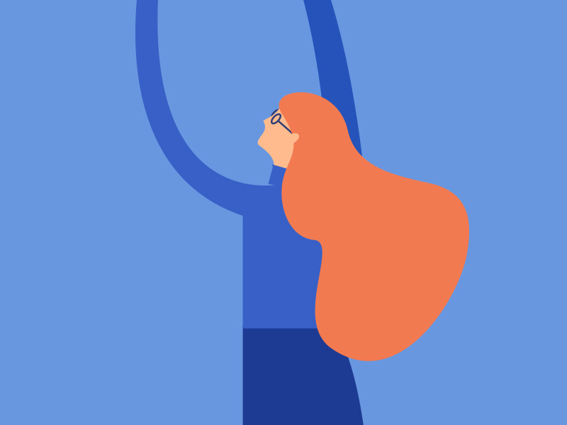 Female character dribbble