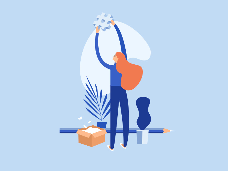 Female character dribbble