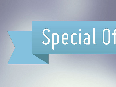 Special Offers blue ribbon simple ui