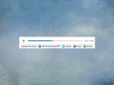 Audio Player clean player share ui