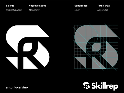 Skillrep branding grid lettermark logo logo grid logodesign marks monogram monogram letter mark monogram logo negative space negative space negative space logo negativespace negativespacelogo sport sports branding sports logo sunglass sunglasses