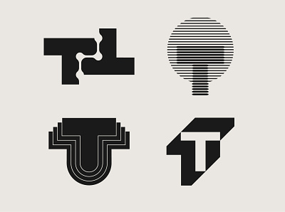 T lettermarks Collection branding business collection design graphic design graphicdesign letter logo logo design logo designer logodesign mark marks minimal minimalism startup symbol t t lettermark t logo