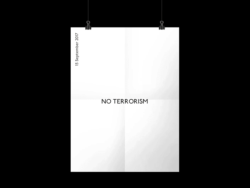 "NO TERRORISM" Poster design dribbble graphic graphicdesign london noterrorism peace poster posterdesign