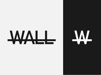 Logo Design WALL brand branding design dribbble graphic graphicdesign inspire logo logodesign logotype monochrome trademark
