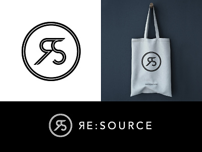 Logo for RE:SOURCE brand brandidentity branding design dribbble graphic graphicdesign inspiration inspire logo logodesign logos logotype marks minimal monogram symbol trademark