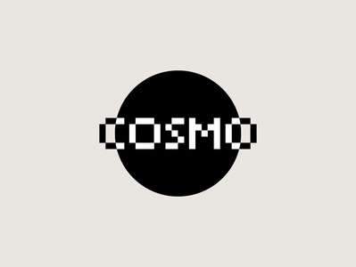 3rd logo for COSMO brand branding cosmo design dribbble graphic graphicdesign inspiration inspire logo logodesign logos marks minimal music planet symbol tecno trademark typography