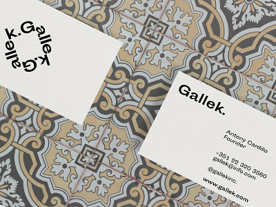 Business card Gallek behance brand brandidentity branding busines card ceramic design dribbble graphic graphicdesign identity inspiration inspire logo logodesign logotype marks tile type typography