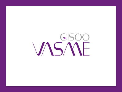 Vasme Gisoo English Logo beauty cosmetic graphic logo persian typography
