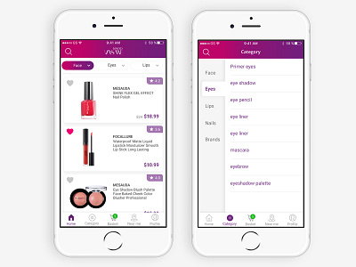 Beauty mobile app