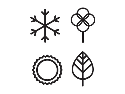 Seasons icon illustration seasons