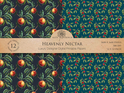 Heavenly Nectar Collection Seamless Pattern graphic design