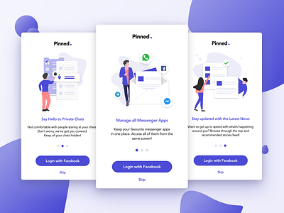 Pinned Onbrarding app design illustration interface mobile onboarding onboarding ui product design ui ux