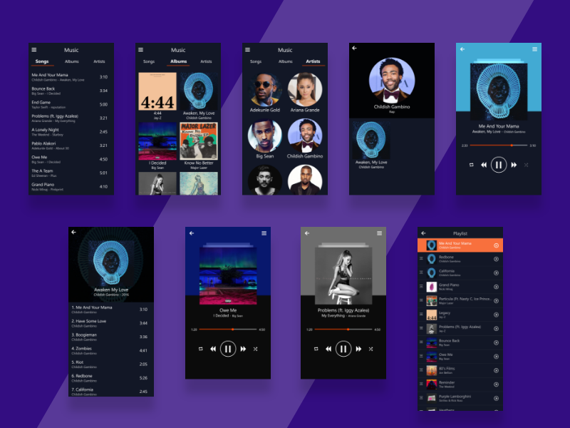 Music Player Mobile UI song adobexd xd adobe ios android mobile ux ui musicplayer player music