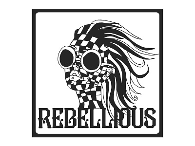 Rebellious adobe illustrator cc black and white chess woman design illustration poster art rebel vector