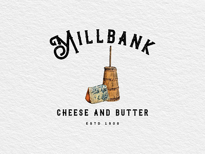 Millbank logo concept butter logo buttermilk canada cheese logo cheesebutter millbank vector vector logo