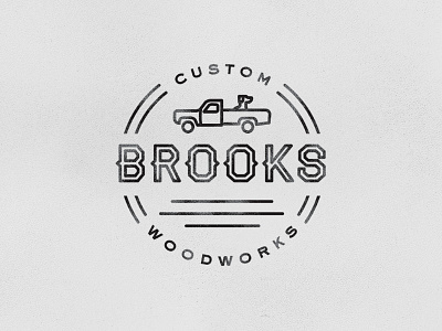 Killed logo concept brooks circle dog identity illustration logo stamp truck wood woodworks