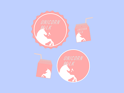 Unicorn Milk digital art graphic design pink unicorns