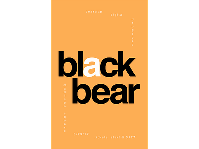 Blackbear illustrator swiss typography vector