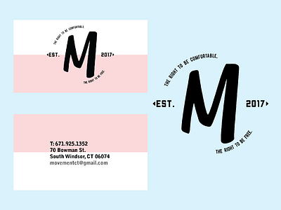 'Movement' branding business card logo