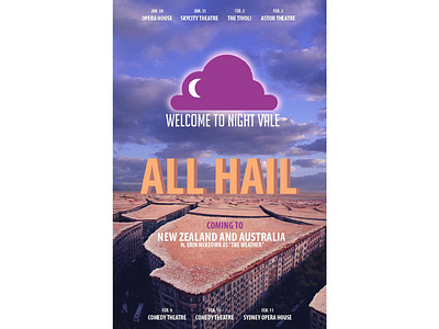 Welcome To Night Vale All Hail Tour Poster photoshop typography