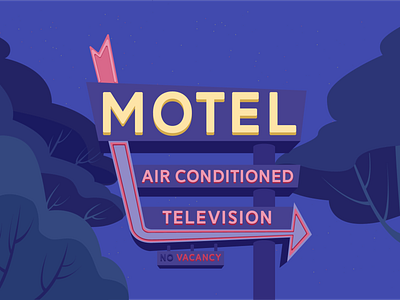 Motel Postcard graphic design illustration postcard postcard design postcardproject vector