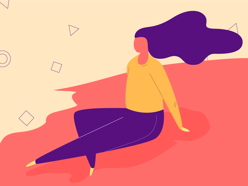La Creativería Newsletter geometric mail newsletter vector beach hair illustration