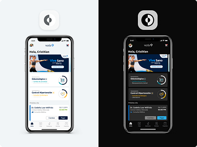 Medical Center Veris app application application design design health medical app minimal ui ux