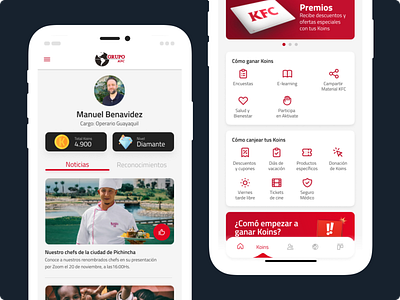 Grupo KFC - Business App app application branding design illustration logo minimal ui ux working from home