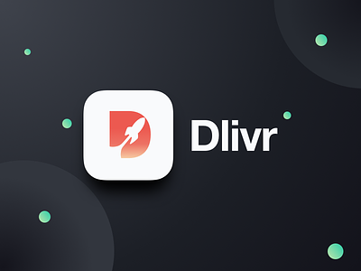 Dlivr - Logotype app branding burger delivery identity logo