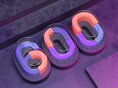 600 Followers 600 celebration dribbble followers isometric isometric illustration render