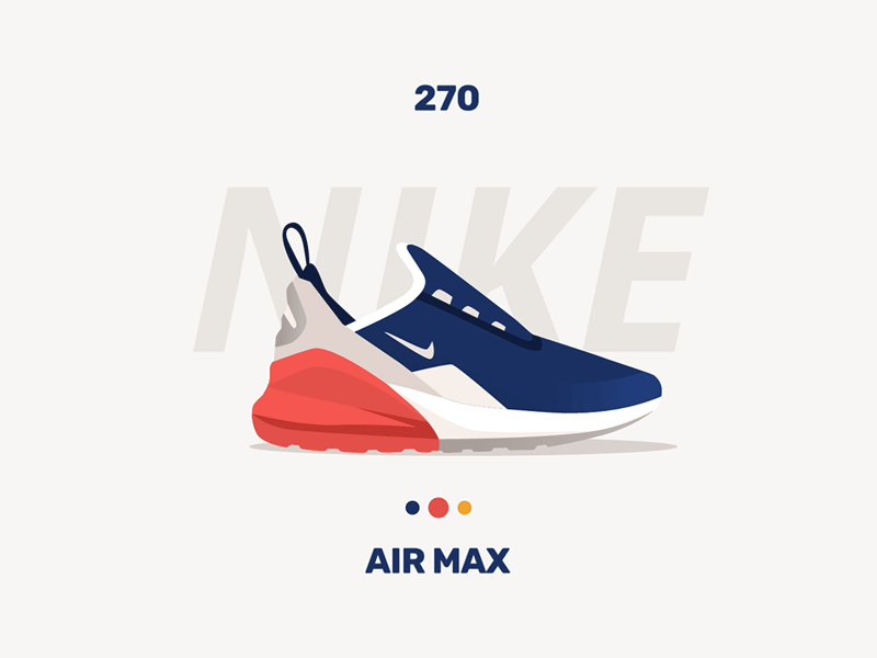 Nike Animation adobe illustrator aftereffects animation branding design gif gif animated gif animation icon illustration minimal nike air max ui vector